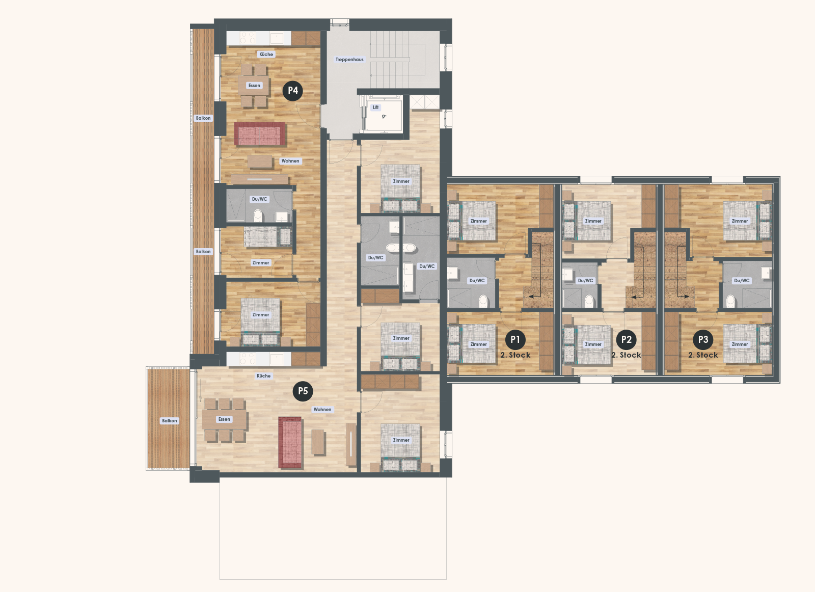 P4 - Zimmerwohnung Süd