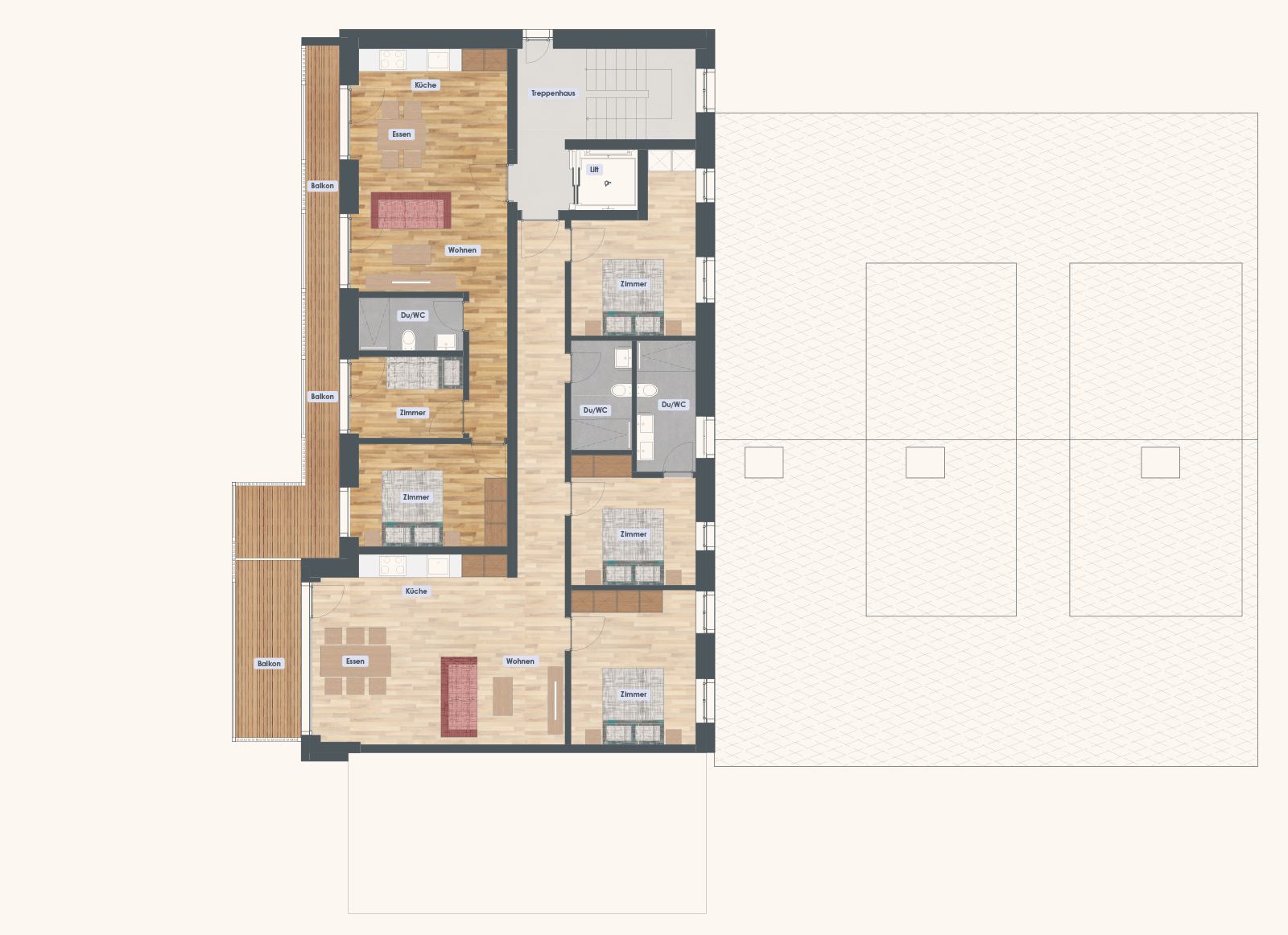 P6 - Zimmerwohnung Süd