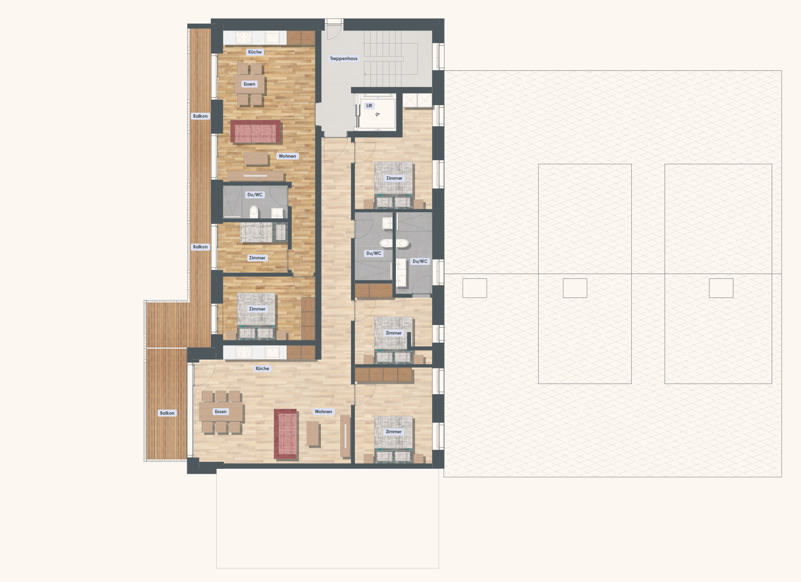 P8 - Zimmerwohnung Süd