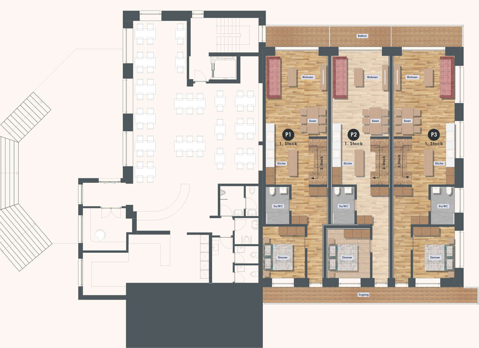 P1 - Maisonettewohnung Süd / West